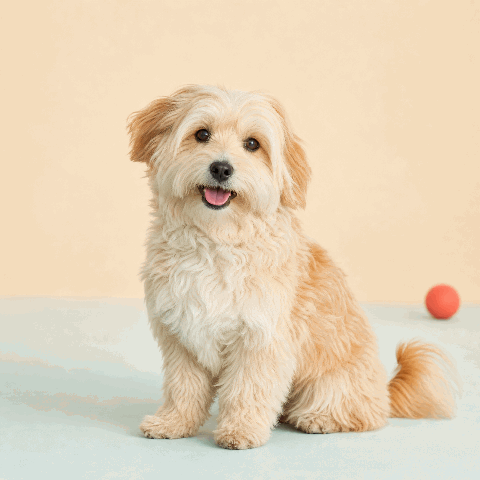 Actual exported GIF with a pet's soft features gently wobbling