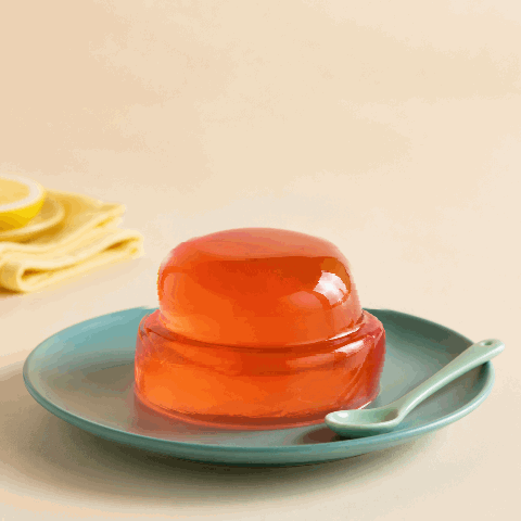 Actual exported GIF with an unbranded coral jelly wobbling